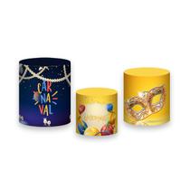 Trio De Capa Cilindro - Máscaras De Carnaval Festivas 014 Trio De Capa Cilindro - Máscaras De Carnaval Festivas 014