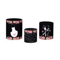 Trio De Capa Cilindro - Meu Chá de Cozinha Floral 001