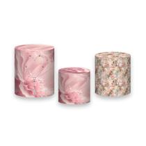 Trio De Capa Cilindro - Nossa Senhora Cute Fundo Rosa Católico 002 Trio De Capa Cilindro - Nossa Senhora Cute Fundo Rosa Católico 002