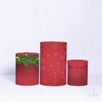 Trio de Capa Cilindro para Festa de Natal Veste Fácil C/elástico