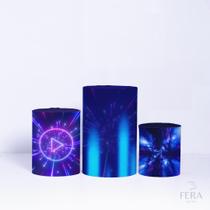 Trio de Capa Cilindro para Festa Infantil Veste Fácil C/elástico Game