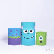 Trio de Capa Cilindro para Festa Infantil Veste Fácil C/elástico Monstros S.A