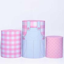 Trio de Capa Cilindro para Festa Infantil Veste Fácil C/elástico Páscoa