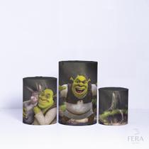 Trio de Capa Cilindro para Festa Infantil Veste Fácil C/elástico Princesa Shrek