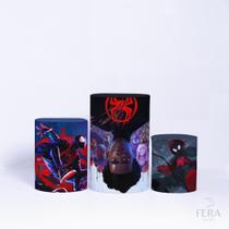 Trio de Capa Cilindro para Festa Infantil Veste Fácil C/elástico Spider Man