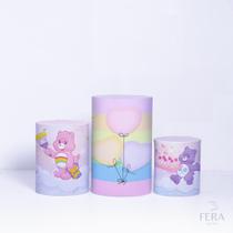 Trio de Capa Cilindro para Festa Infantil Veste Fácil C/elástico Ursinhos Carinhosos