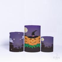 Trio de Capa Cilindro para Festa Veste Fácil C/elástico Halloween