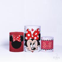 Trio de Capa Cilindro para Festa Veste Fácil C/elástico Mickey Mouse