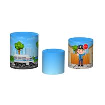 Trio De Capa Cilindro - Policia Cute Menina 010 Trio De Capa Cilindro - Policia Cute Menina 010