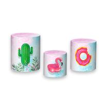 Trio De Capa Cilindro - Pool Party Boia Flamingo Rosa 003 Trio De Capa Cilindro - Pool Party Boia Flamingo Rosa 003