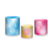 Trio De Capa Cilindro - Tie Dye Mandala Hippie 005