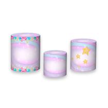 Trio De Capa Cilindro - Unicórnio Floral Lilás 005