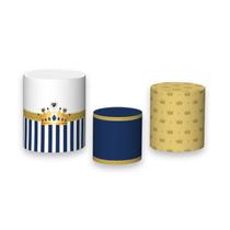 Trio De Capa Cilindro - Ursinho Príncipe Azul Marinho 012