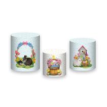 Trio De Capa Cilindros - Páscoa Coelhos Aquarela 001 Trio De Capa Cilindros - Páscoa Coelhos Aquarela 001