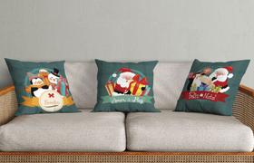 Trio de capa de almofada natal