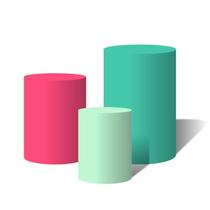 Trio de Capas Cilíndricas Versátil Coloridos Rosa e Verde Agua c/ Elástico Trio de Capas Cilíndricas Versátil Coloridos Rosa e Verde Agua c/ Elástico