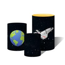 Trio de Capas Cilíndricas Versátil Nasa Espaço foguete Saindo do Planeta Terra c/ Elástico Trio de Capas Cilíndricas Versátil Nasa Espaço foguete Saindo do Planeta Terra c/ Elástico