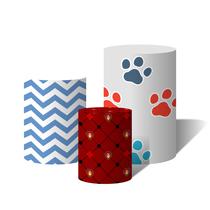 Trio de Capas Cilíndricas Versátil Patrulha Canina Patinhas Chevron c/ Elástico Trio de Capas Cilíndricas Versátil Patrulha Canina Patinhas Chevron c/ Elástico