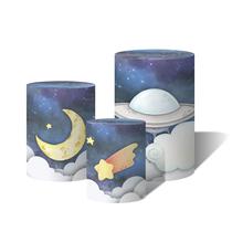 Trio de Capas Cilíndricas Versátil Piquenique Infantil Astronauta Espaço Planetas Aquarela Cute C/ Elástico Trio de Capas Cilíndricas Versátil Piquenique Infantil Astronauta Espaço Planetas Aquarela Cute C/ Elástico