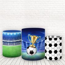 Trio De Capas Cilindros 3D Sublimado Futebol Fcc-111