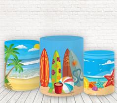 Trio De Capas Cilindros 3D Sublimado Praia Fcc-169