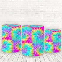 Trio De Capas Cilindros 3D Sublimado Tie Dye Fcc-040