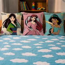 Trio de capas de almofada princesas Trio de capas de almofada princesas