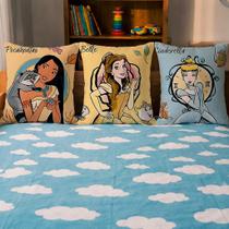 Trio de capas de almofada princesas