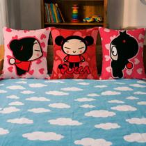 Trio de capas de almofada pucca