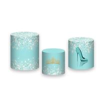 Trio de Capas de Cilindro - 15 Anos Efeito Glitter 003