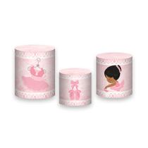 Trio de Capas de Cilindro - Bailarina Rosa Tutu 017 Trio de Capas de Cilindro - Bailarina Rosa Tutu 017