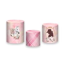 Trio de Capas de Cilindro - Boiadeira Rosa Roupas Efeito Brilho 028 Trio de Capas de Cilindro - Boiadeira Rosa Roupas Efeito Brilho 028