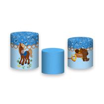 Trio de Capas de Cilindro - Boiadeiro Cute Azul 029 Trio de Capas de Cilindro - Boiadeiro Cute Azul 029