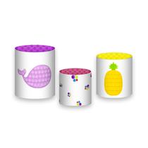 Trio de Capas de Cilindro - Brinquedo Push Pop It Abacaxi 004 Trio de Capas de Cilindro - Brinquedo Push Pop It Abacaxi 004