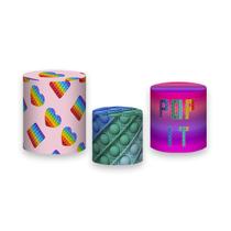 Trio de Capas de Cilindro - Brinquedo Push Pop It Colorido 007 Trio de Capas de Cilindro - Brinquedo Push Pop It Colorido 007