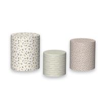 Trio de Capas de Cilindro - Capivara Fauna Folhas 029 Trio de Capas de Cilindro - Capivara Fauna Folhas 029