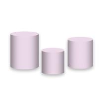 Trio de Capas de Cilindro - Cor Liso Lilás 061