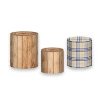 Trio de Capas de Cilindro - Country Cowboy Azul 020 Trio de Capas de Cilindro - Country Cowboy Azul 020