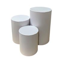 Trio de Capas de Cilindro Decoração de Festas BRANCO - DECORLIS