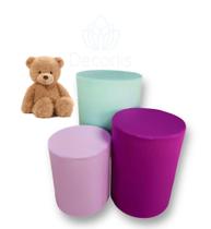 Trio de Capas de Cilindro Decoração de Festas CHÁ REVELAÇÃO CHÁ DE BEBÊ 2 Trio de Capas de Cilindro Decoração de Festas CHÁ REVELAÇÃO CHÁ DE BEBÊ 2