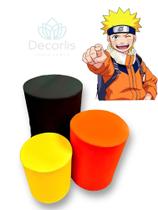 Trio de Capas de Cilindro Decoração de Festas NARUTO