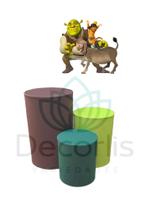 Trio de Capas de Cilindro Decoração de Festas TEMA SHREK 1 Trio de Capas de Cilindro Decoração de Festas TEMA SHREK 1