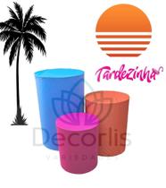 Trio de Capas de Cilindro Decoração de Festas TEMA TARDEZINHA 1