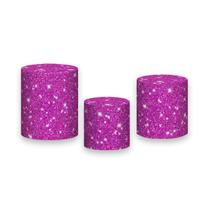 Trio de Capas de Cilindro - Efeito Glitter com Efeito de Brilho 078