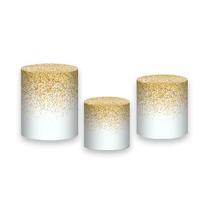 Trio de Capas de Cilindro - Efeito Glitter e Brilho Dourado 039 Trio de Capas de Cilindro - Efeito Glitter e Brilho Dourado 039