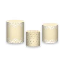 Trio de Capas de Cilindro - Espírito Santo Clássico Bege 026