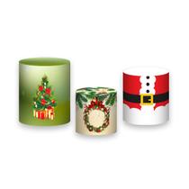 Trio de Capas de Cilindro - Estampa Natalina 043 Trio de Capas de Cilindro - Estampa Natalina 043
