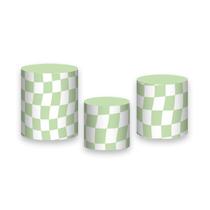 Trio de Capas de Cilindro - Estampa Quadriculado Verde 042 Trio de Capas de Cilindro - Estampa Quadriculado Verde 042