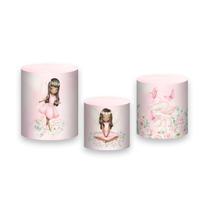 Trio de Capas de Cilindro - Fada Cogumelo com Flores 008