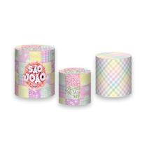 Trio de Capas de Cilindro Festa Junina Arraiá Xadrez Rosa 007 Trio de Capas de Cilindro Festa Junina Arraiá Xadrez Rosa 007